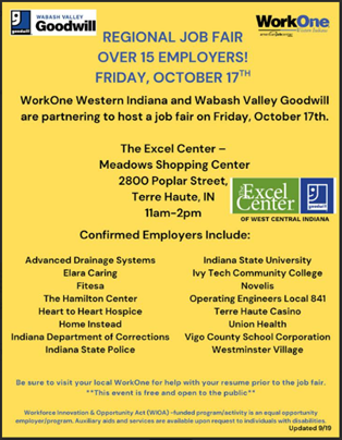 Excel Center Job Fair Flyer